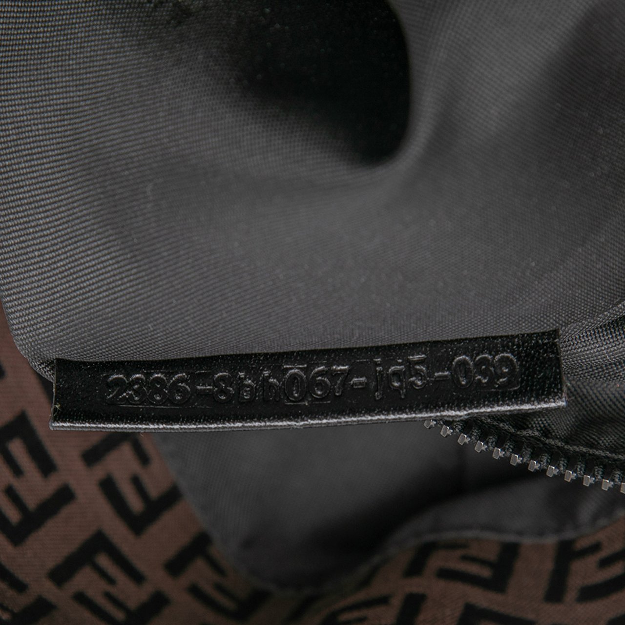 Fendi Zucchino Canvas Tote Bruin