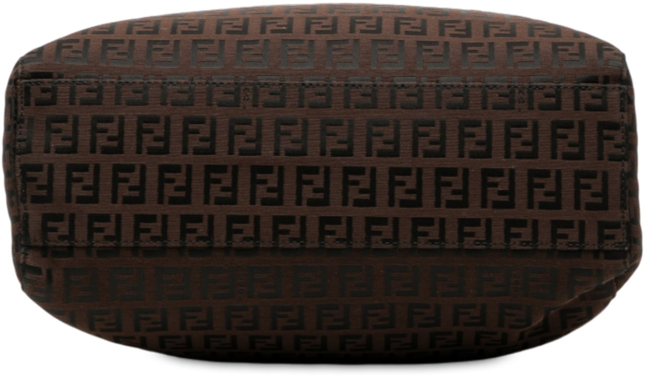 Fendi Zucchino Canvas Tote Bruin