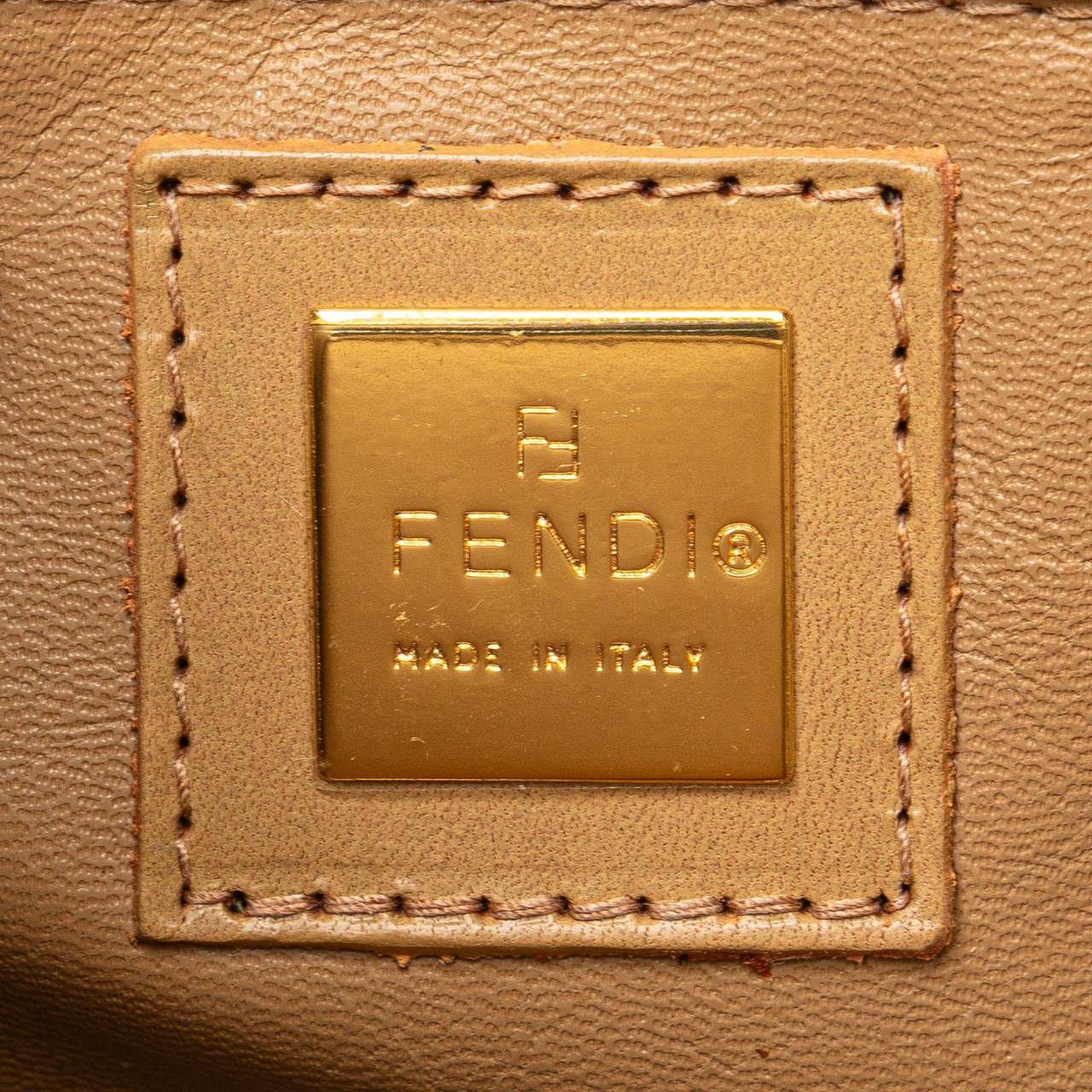 Fendi Zucca Felt Handbag Bruin