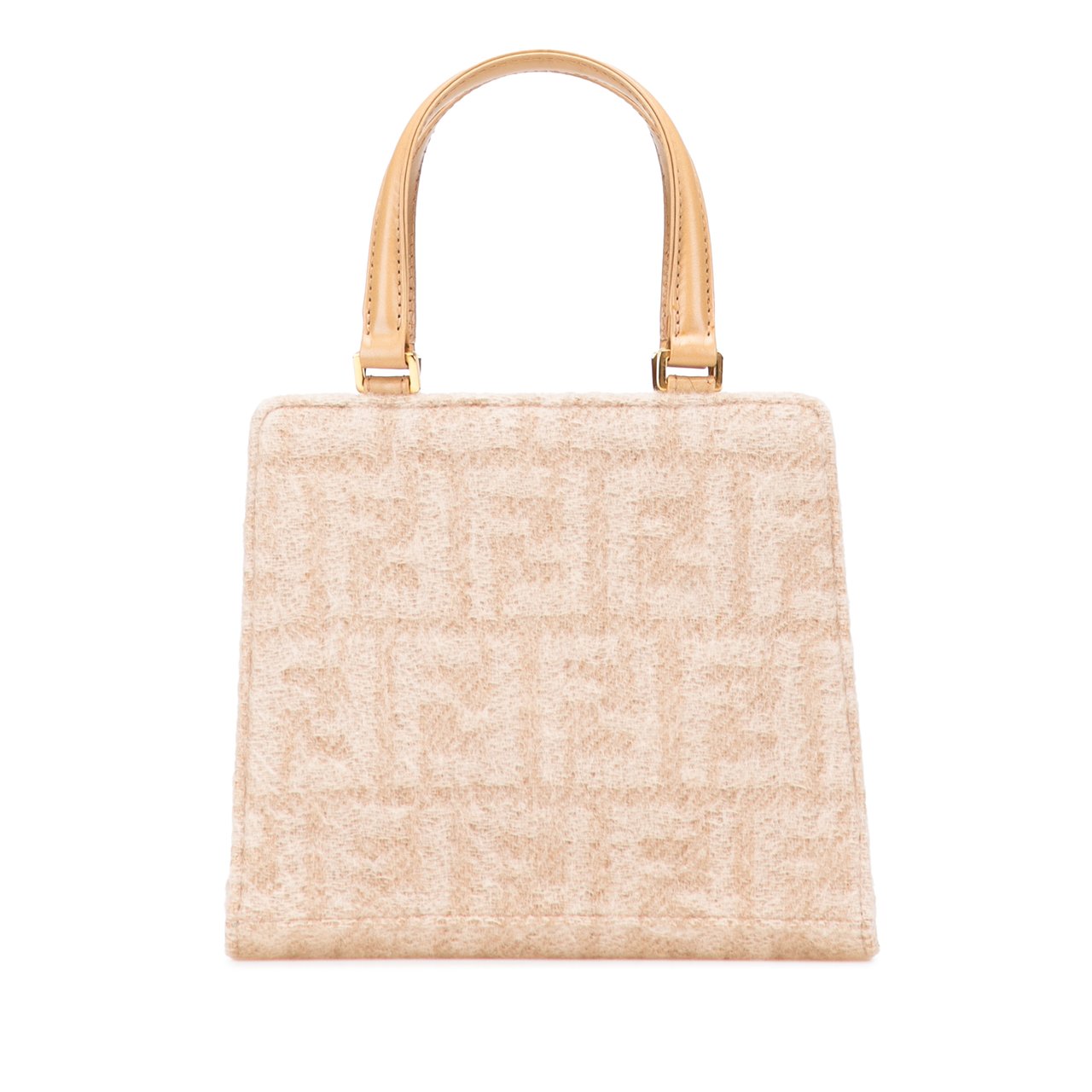 Fendi Zucca Felt Handbag Bruin