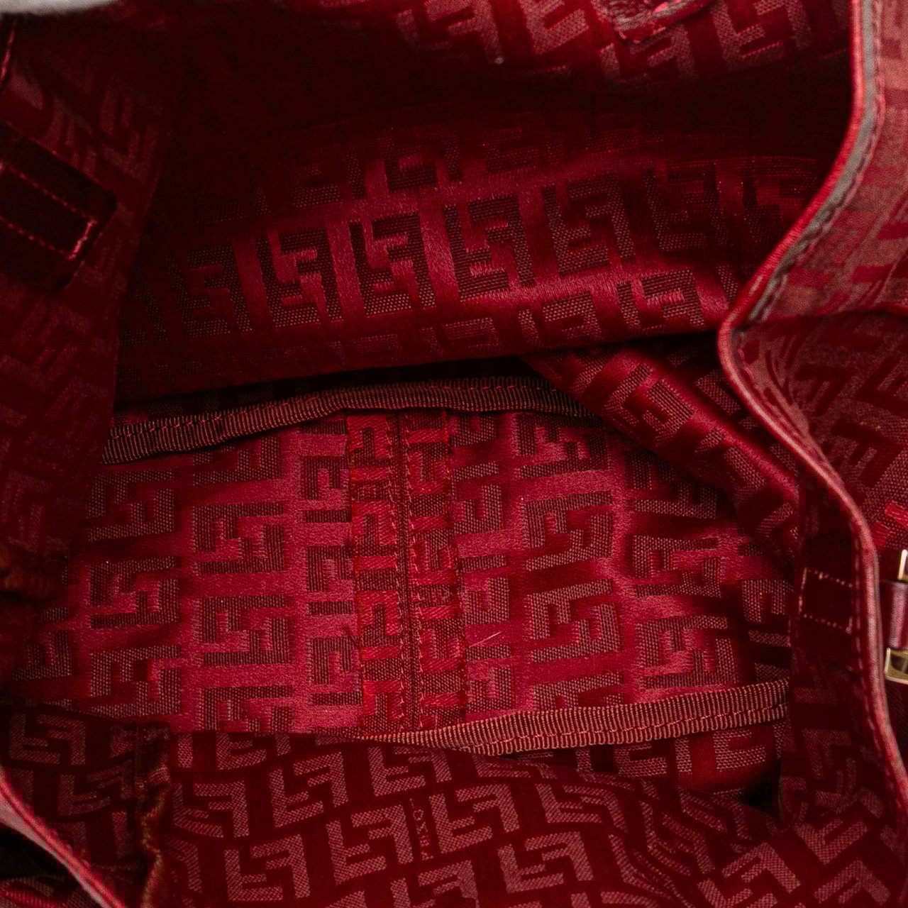 Fendi Zucchino Canvas Tote Rood