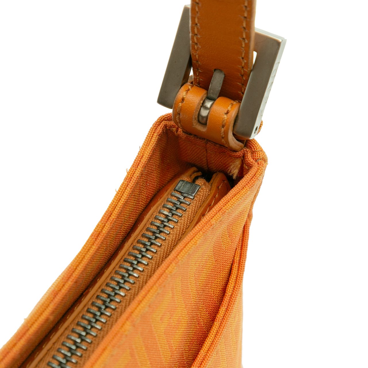 Fendi Zucchino Canvas Pochette Oranje