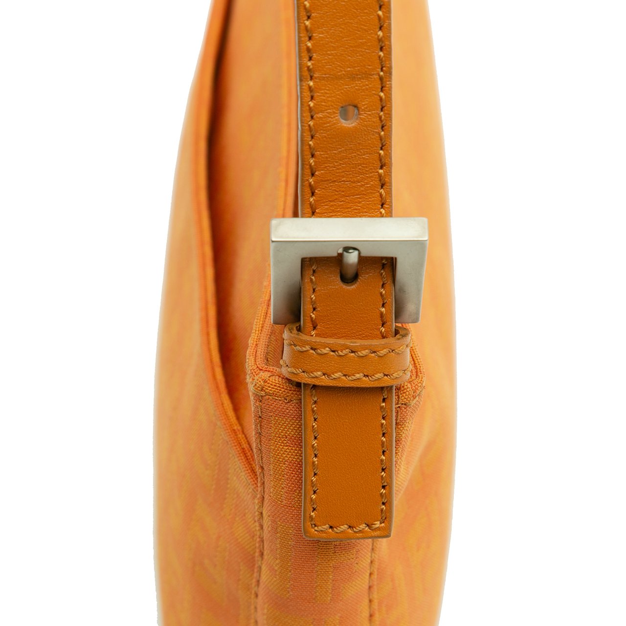 Fendi Zucchino Canvas Pochette Oranje
