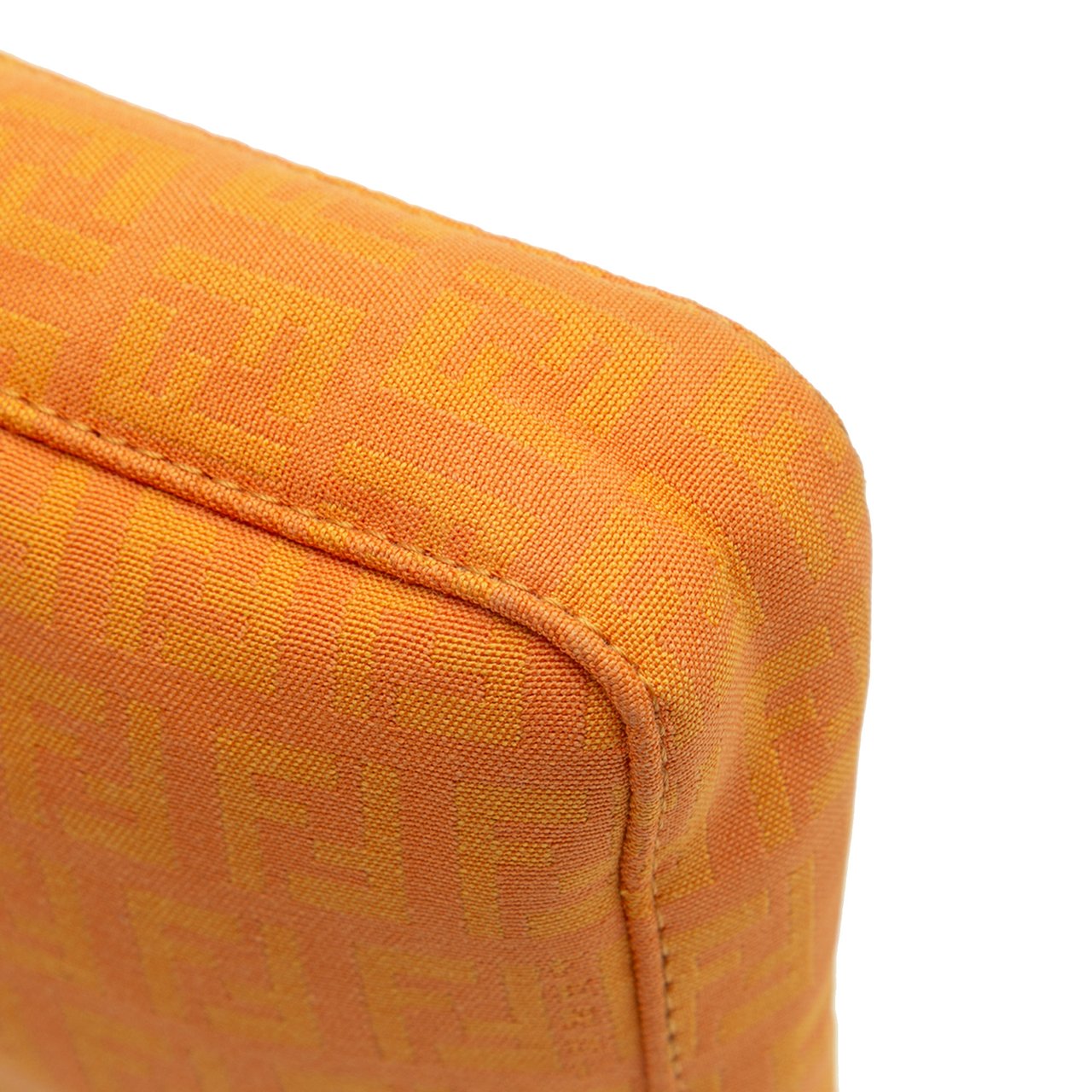 Fendi Zucchino Canvas Pochette Oranje