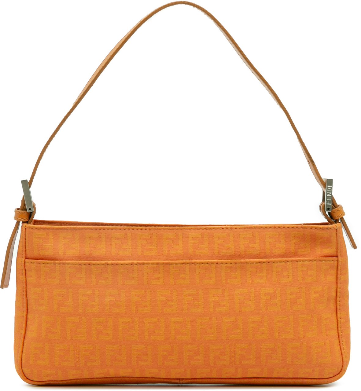 Fendi Zucchino Canvas Pochette Oranje