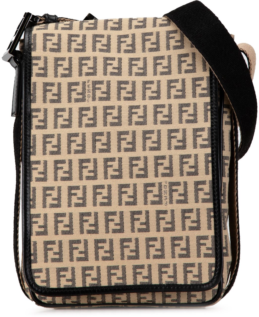 Fendi Zucchino Canvas Crossbody Bruin