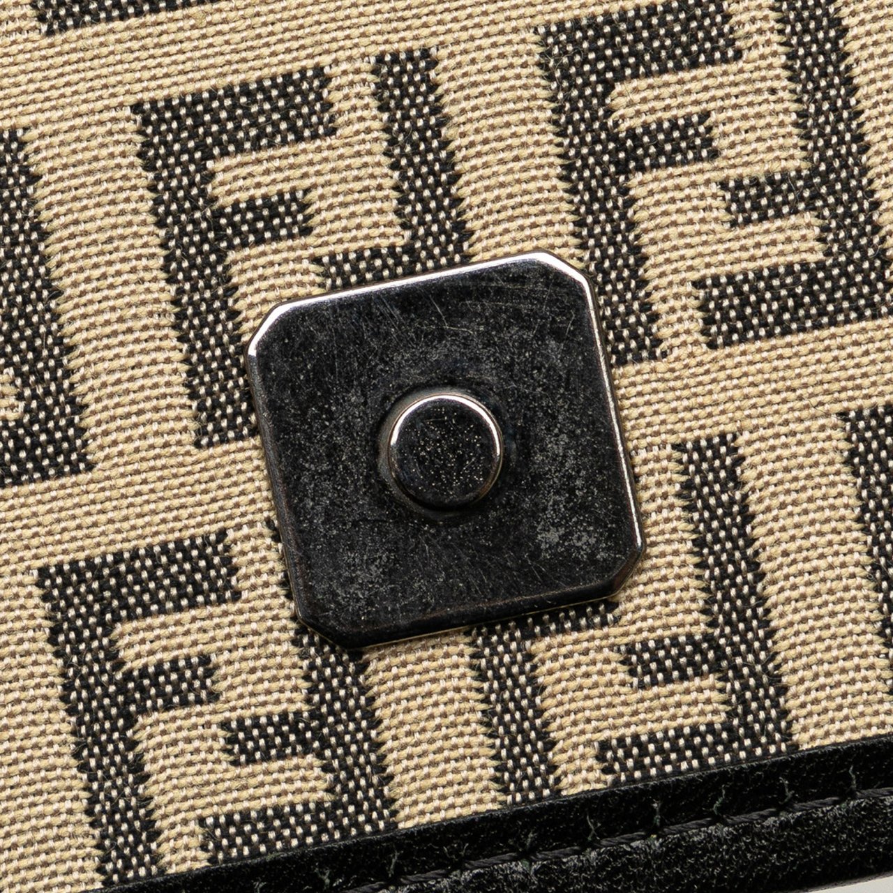 Fendi Zucchino Canvas Crossbody Bruin