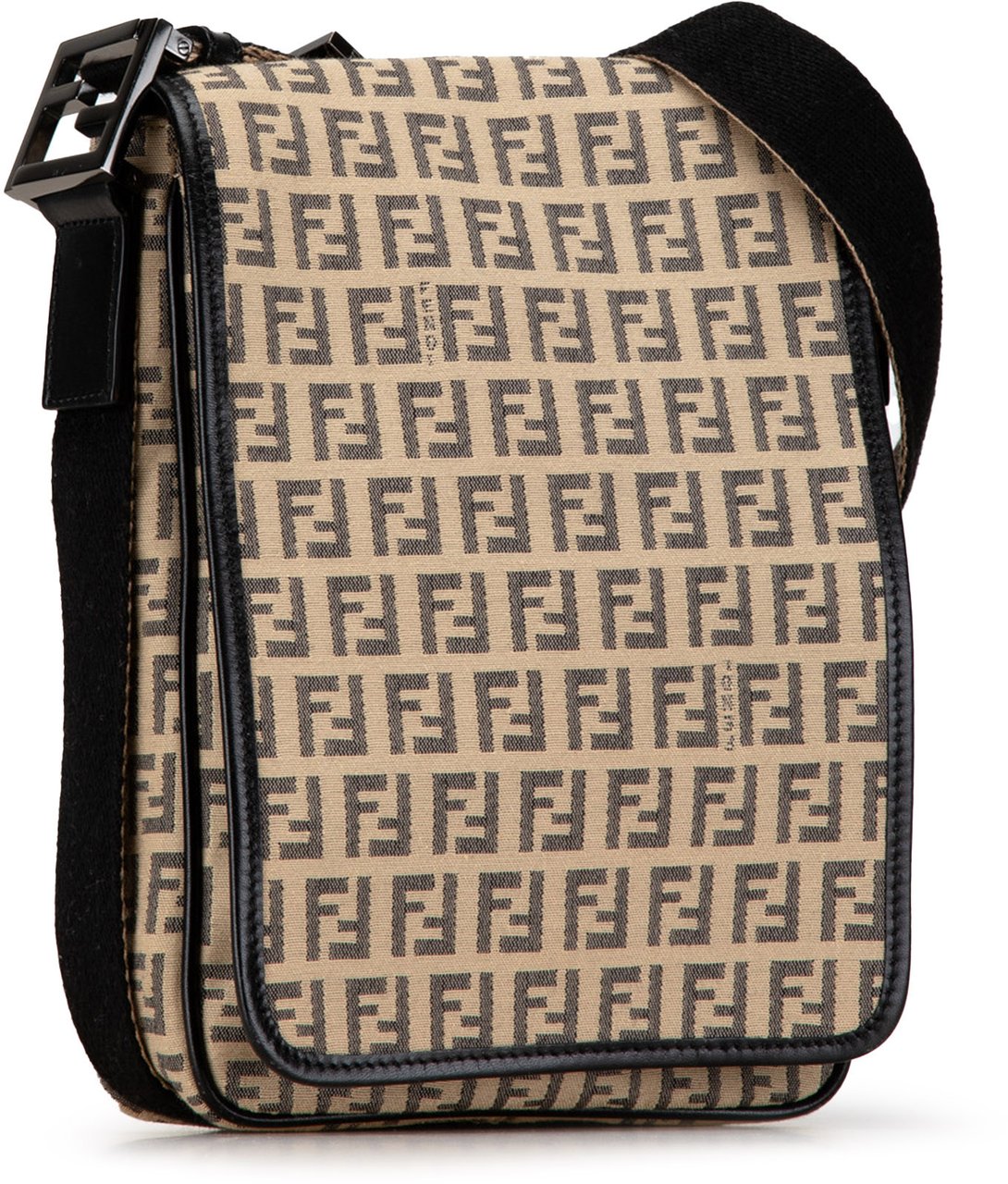 Fendi Zucchino Canvas Crossbody Bruin