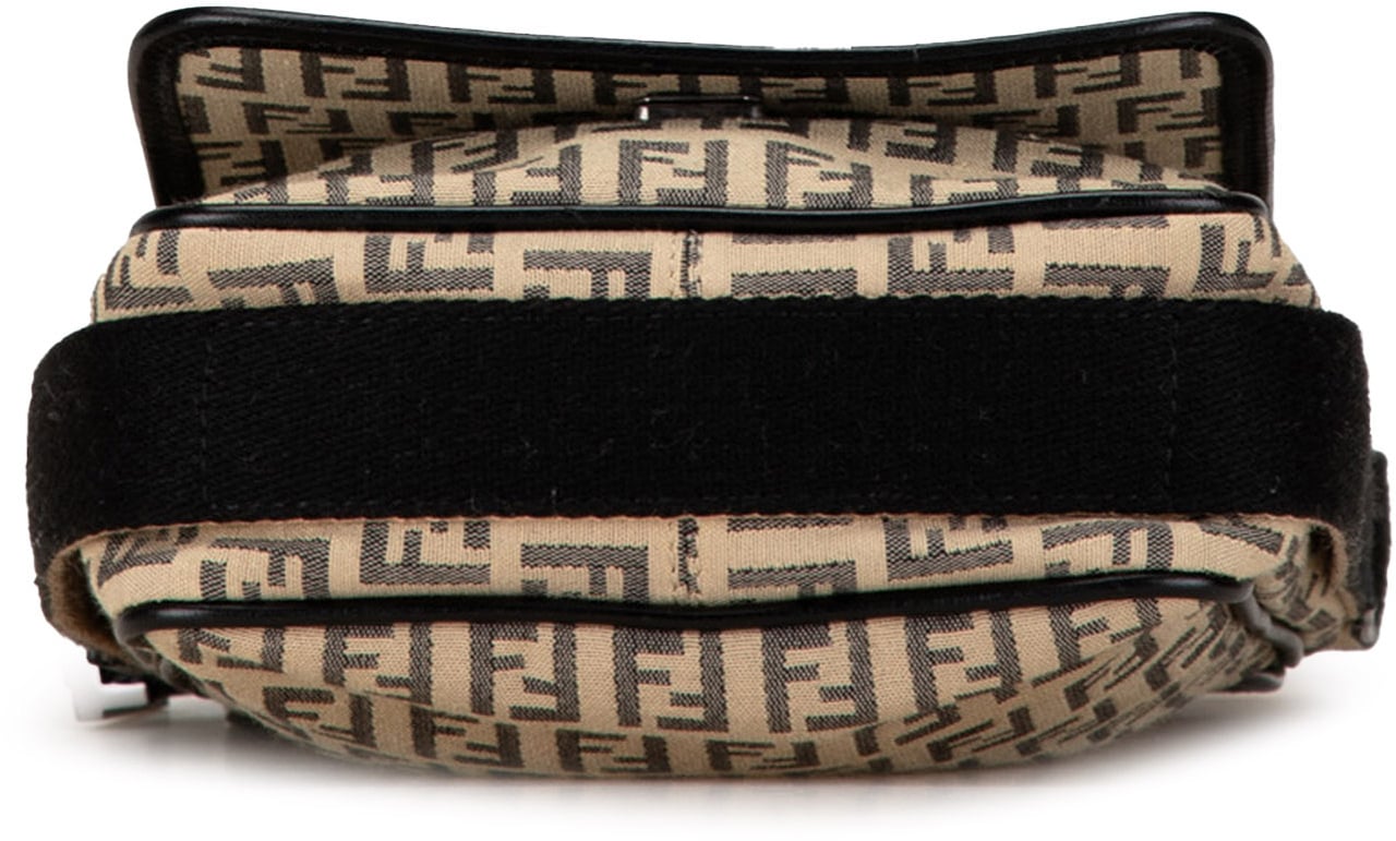 Fendi Zucchino Canvas Crossbody Bruin