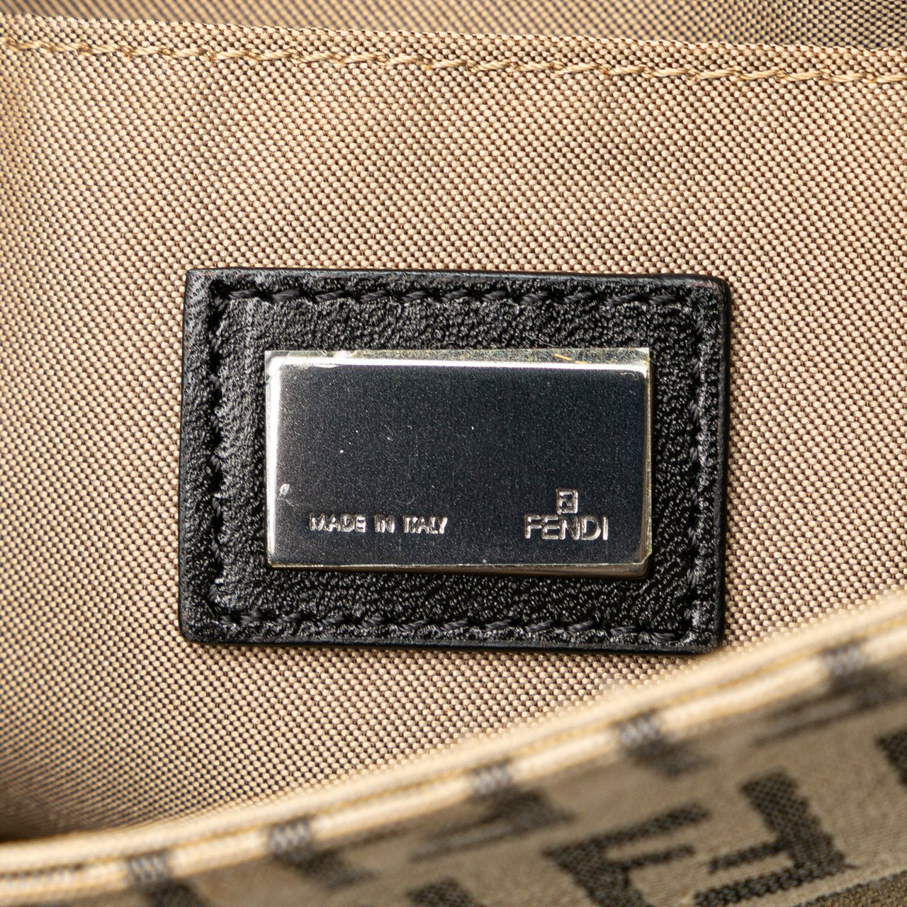 Fendi Zucchino Canvas Crossbody Bruin