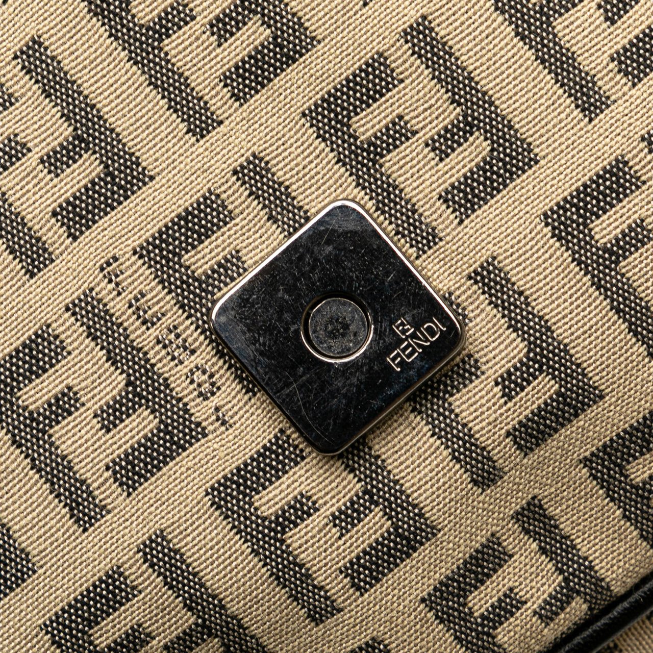 Fendi Zucchino Canvas Crossbody Bruin