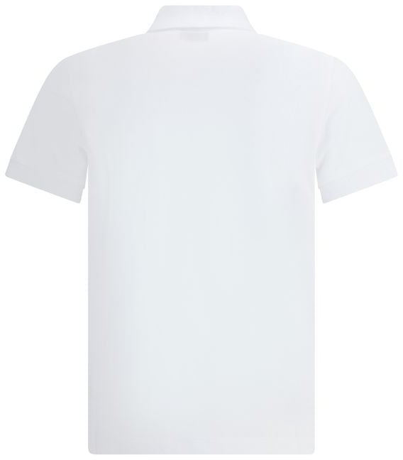 Fendi White Cotton Polo Shirt Wit