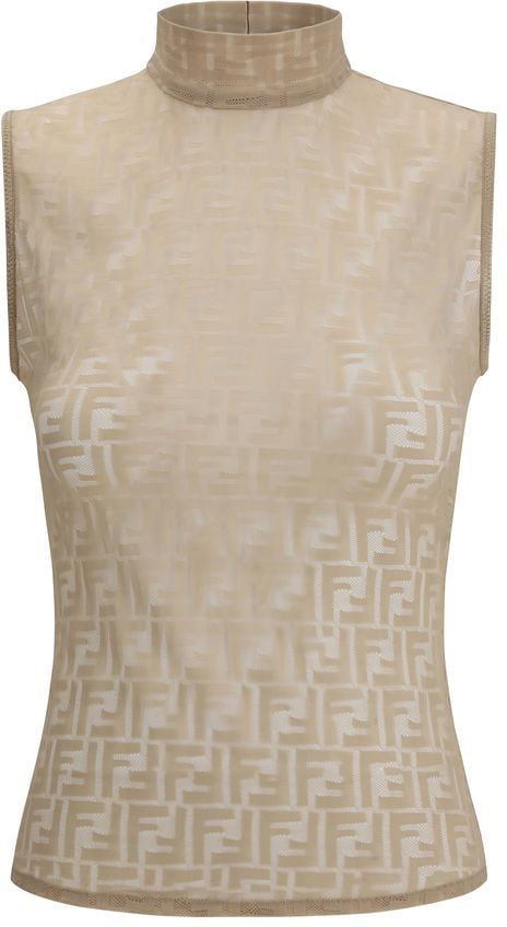 Fendi Fendi Multicolor Polyamide Sleeveles T-Shirt Divers