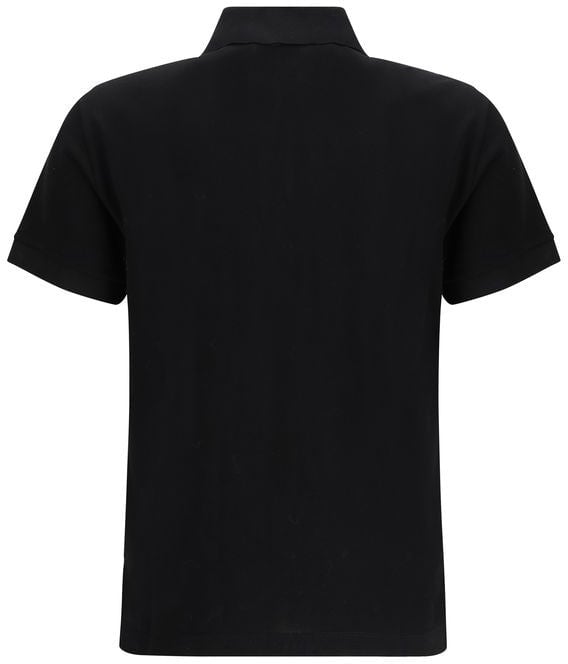 Fendi Black Cotton Polo Shirt Zwart