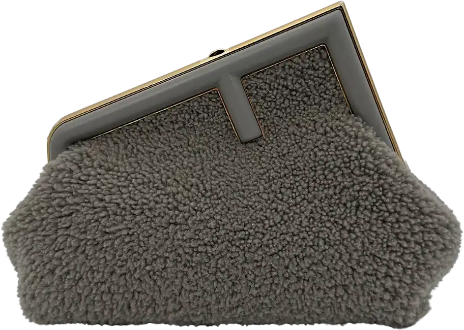 Fendi Fendi First small lambskin grey / unworn Grijs