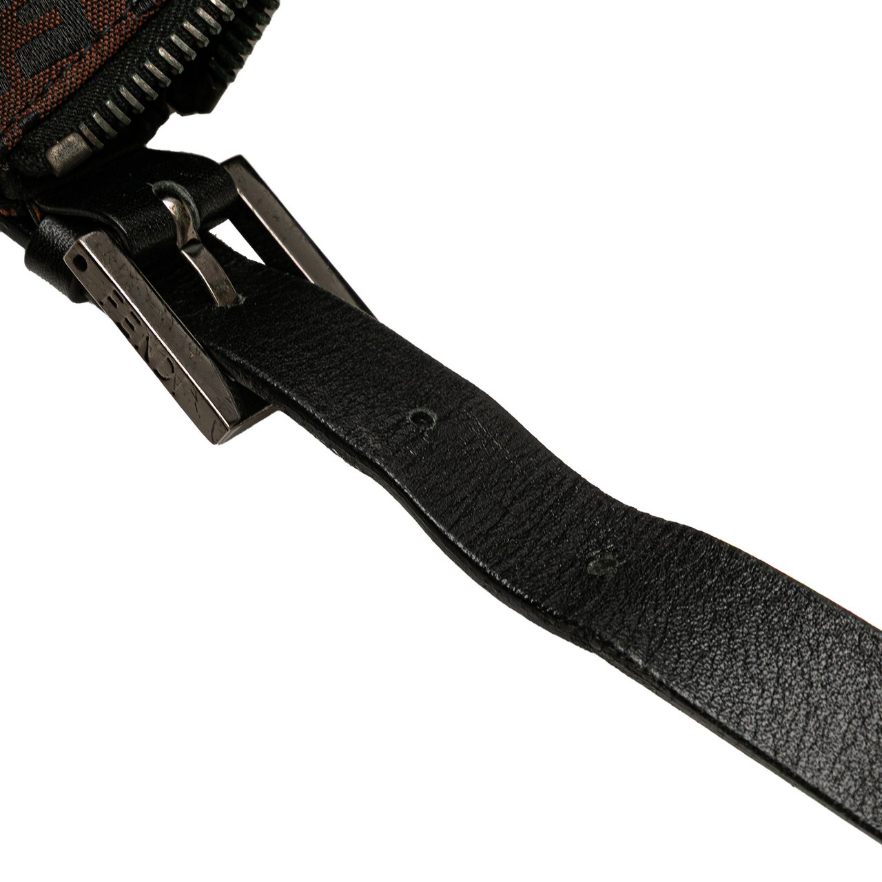 Fendi Zucchino Canvas Shoulder Bag Bruin