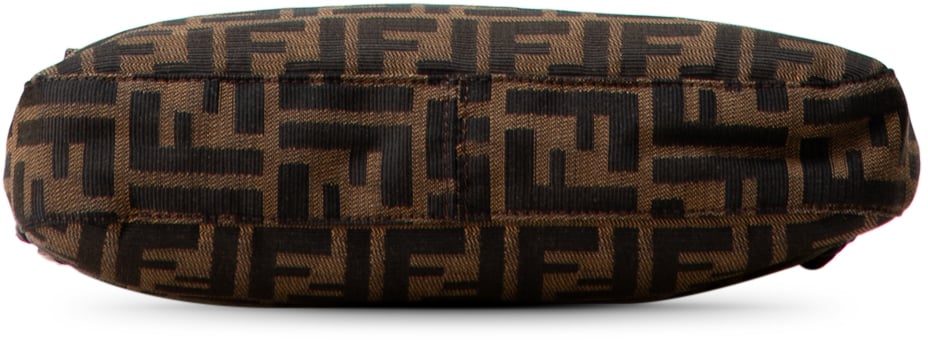 Fendi Zucca Canvas Shoulder Bag Bruin