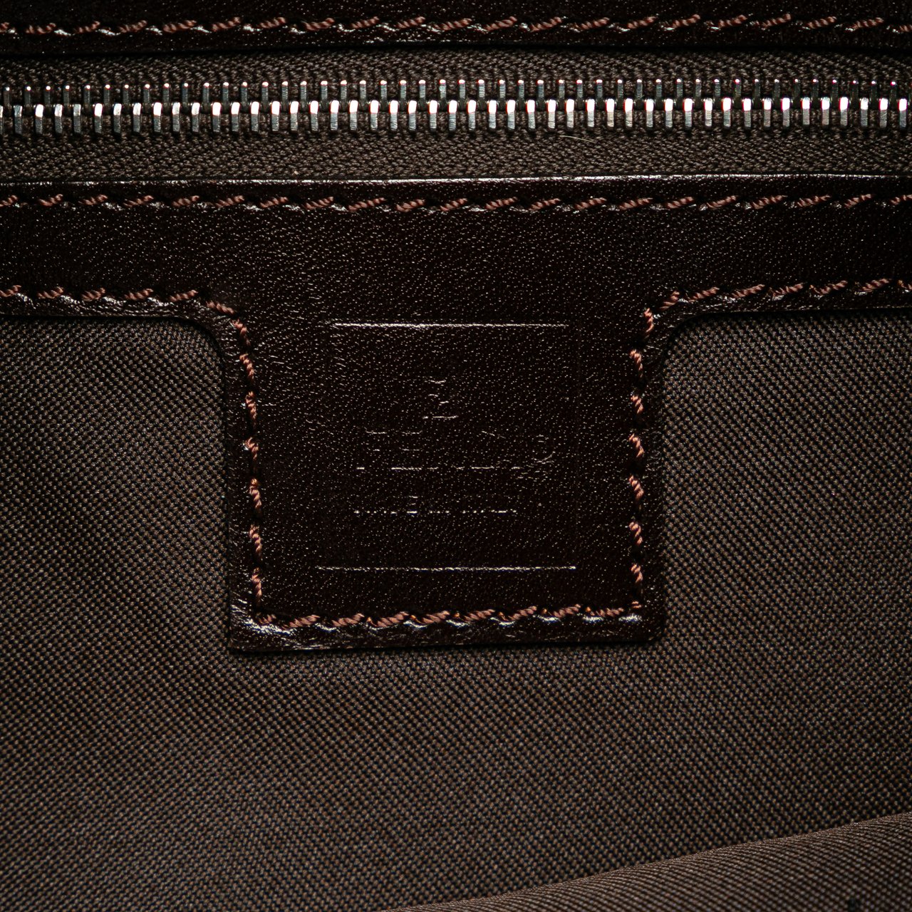 Fendi Zucca Canvas Shoulder Bag Bruin