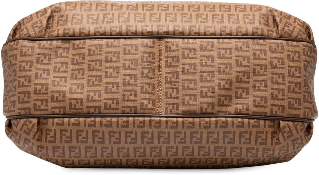 Fendi Zucchino Spalmati Chiusura Tote Bruin