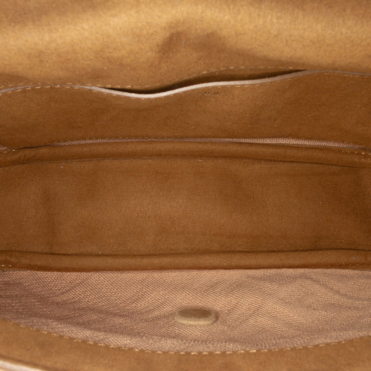 Fendi Zucca Canvas Chain Midi Baguette Bruin