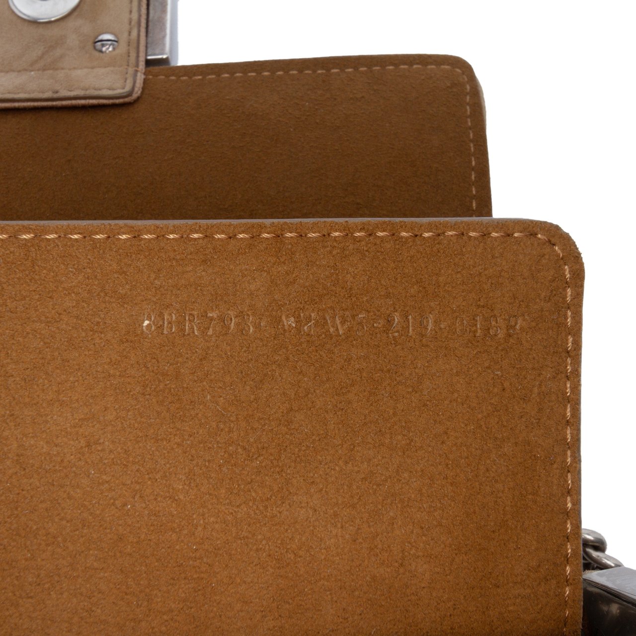 Fendi Zucca Canvas Chain Midi Baguette Bruin