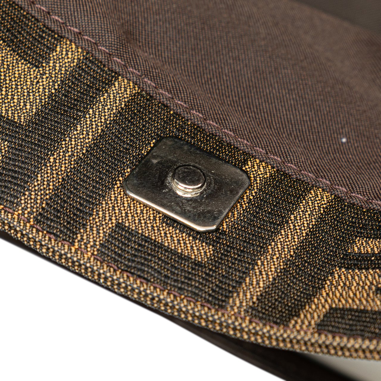 Fendi Small Zucca Canvas Twins Tote Bruin