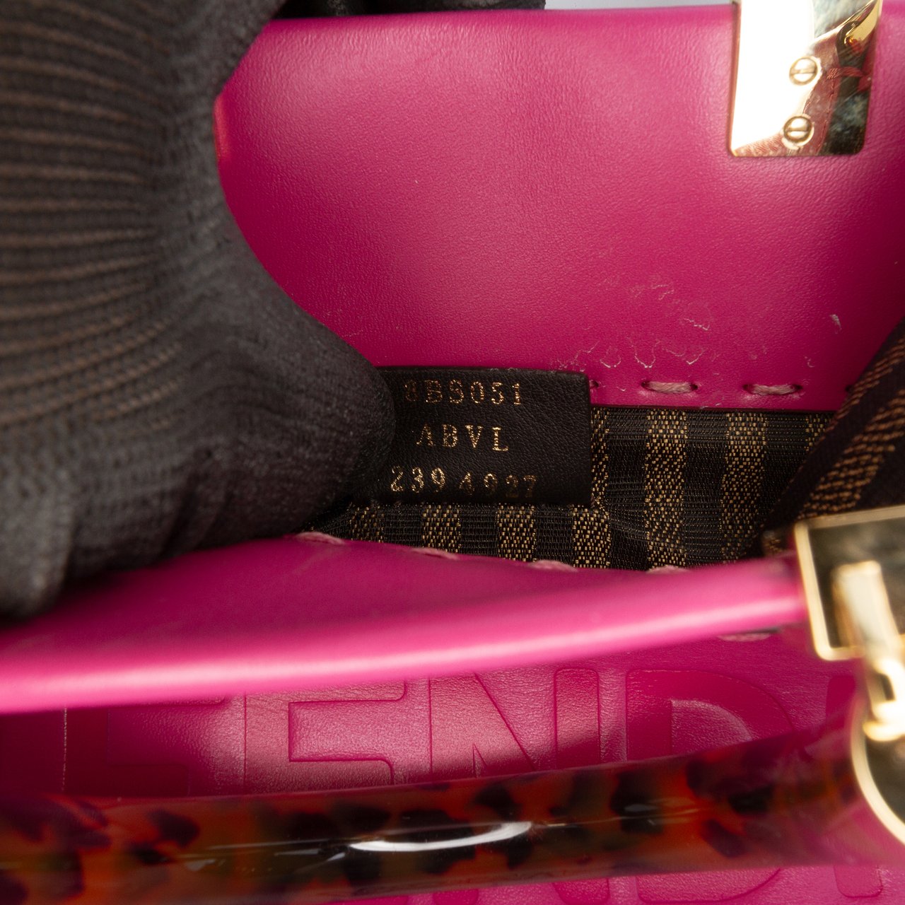 Fendi Mini Leather Sunshine Shopper Tote Roze