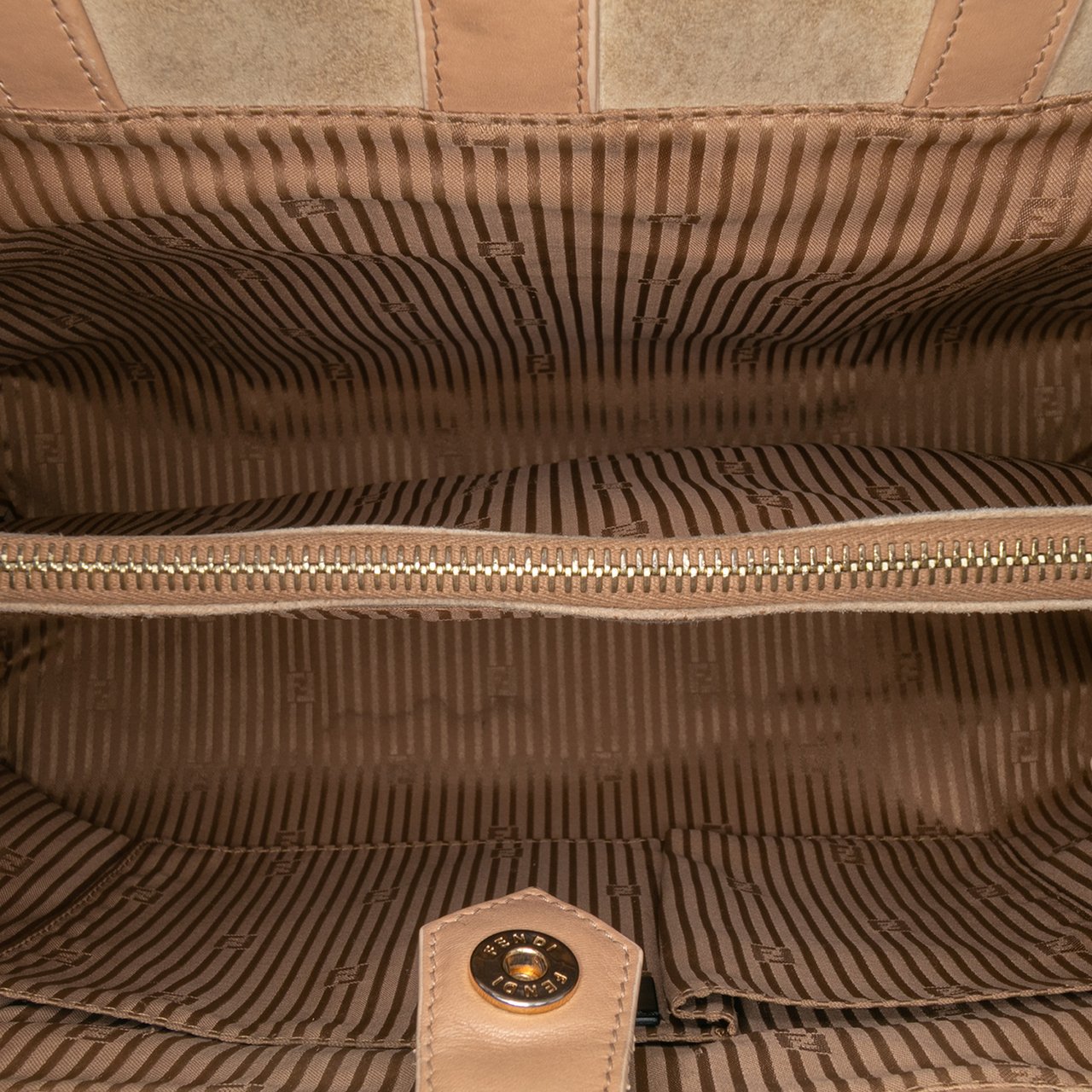 Fendi Medium Multicolor Calfskin Colorblock Regular 2Jours Tote Oranje