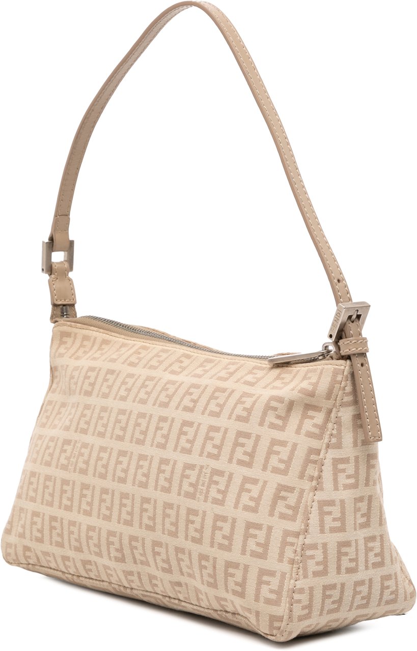 Fendi Zucchino Canvas Pochette Bruin