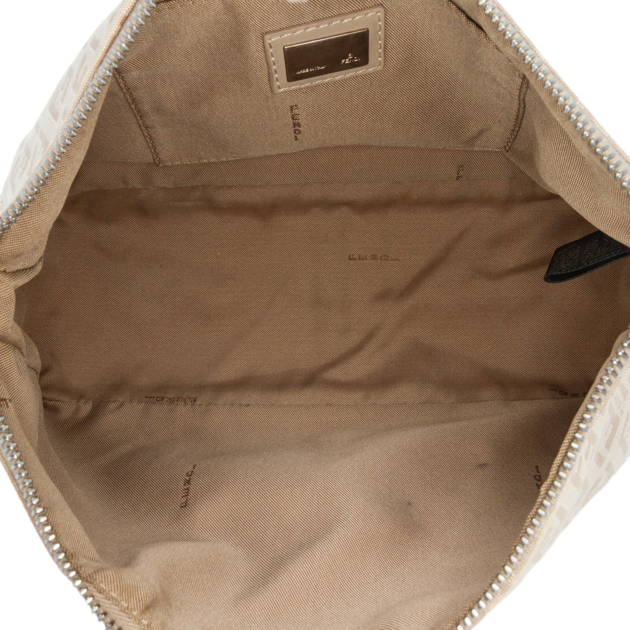 Fendi Zucchino Canvas Pochette Bruin