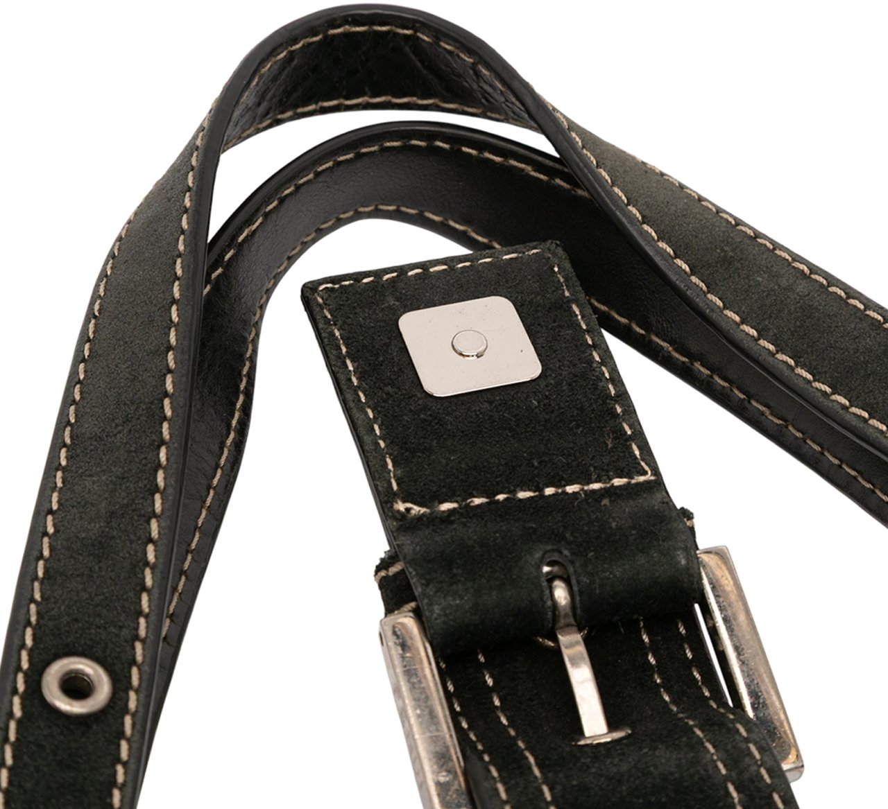 Fendi Zucchino Canvas Shoulder Bag Bruin