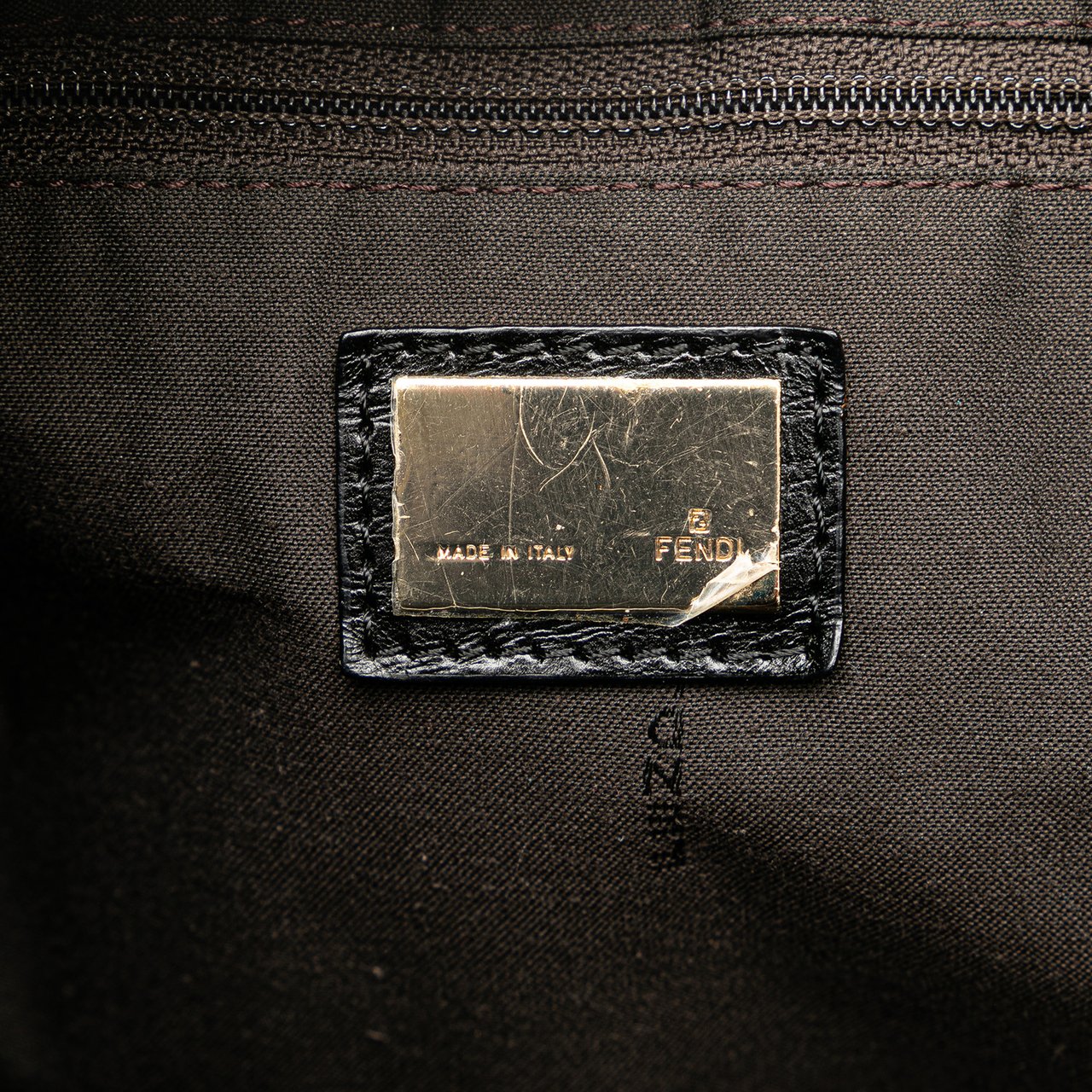 Fendi Zucchino Canvas Handbag Zwart