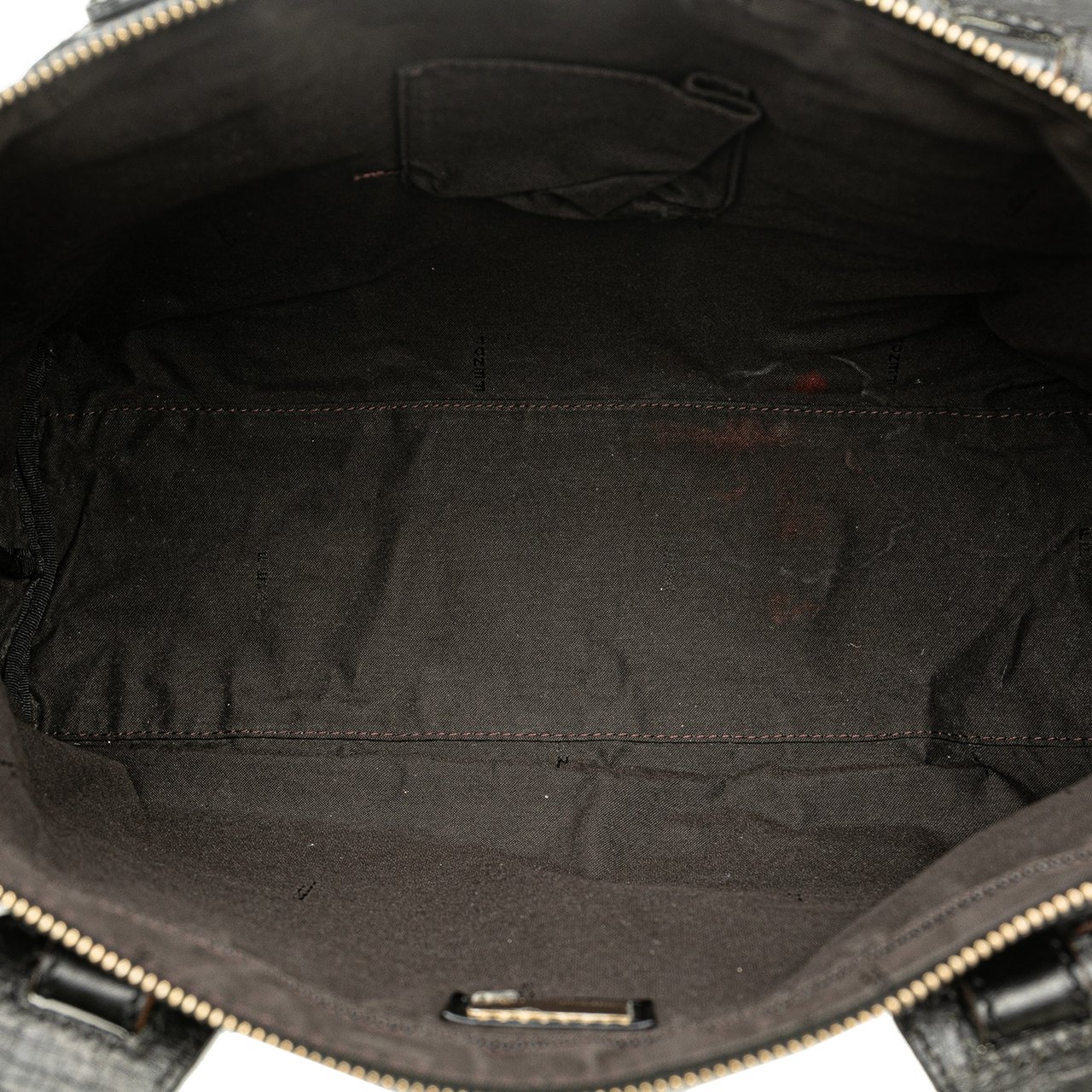 Fendi Zucchino Canvas Handbag Zwart