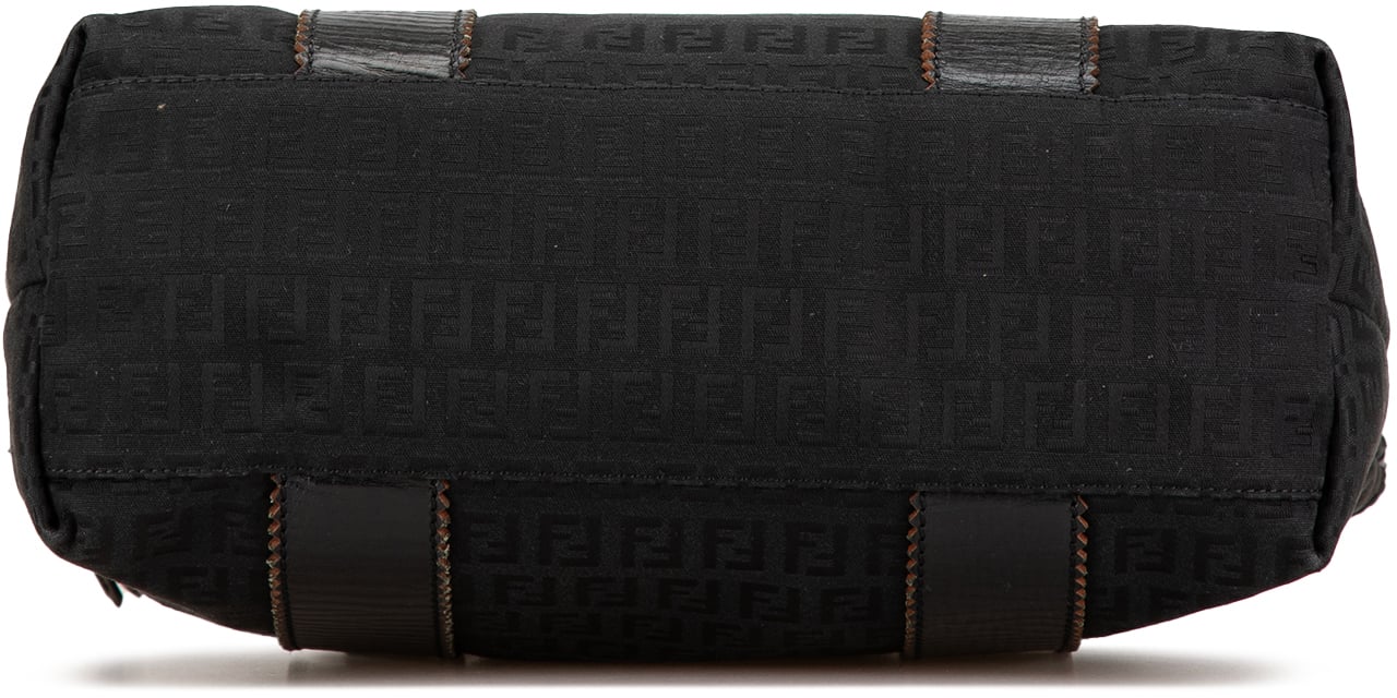 Fendi Zucchino Canvas Handbag Zwart