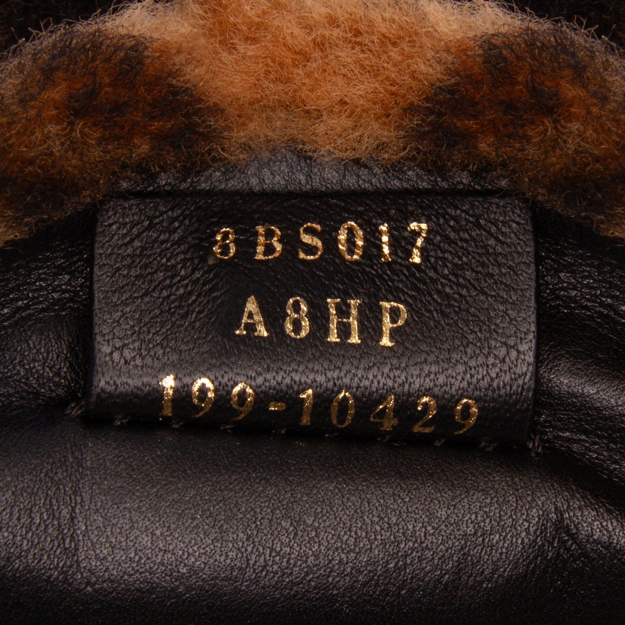 Fendi Mini Zucca Shearling Chain Baguette Satchel Bruin