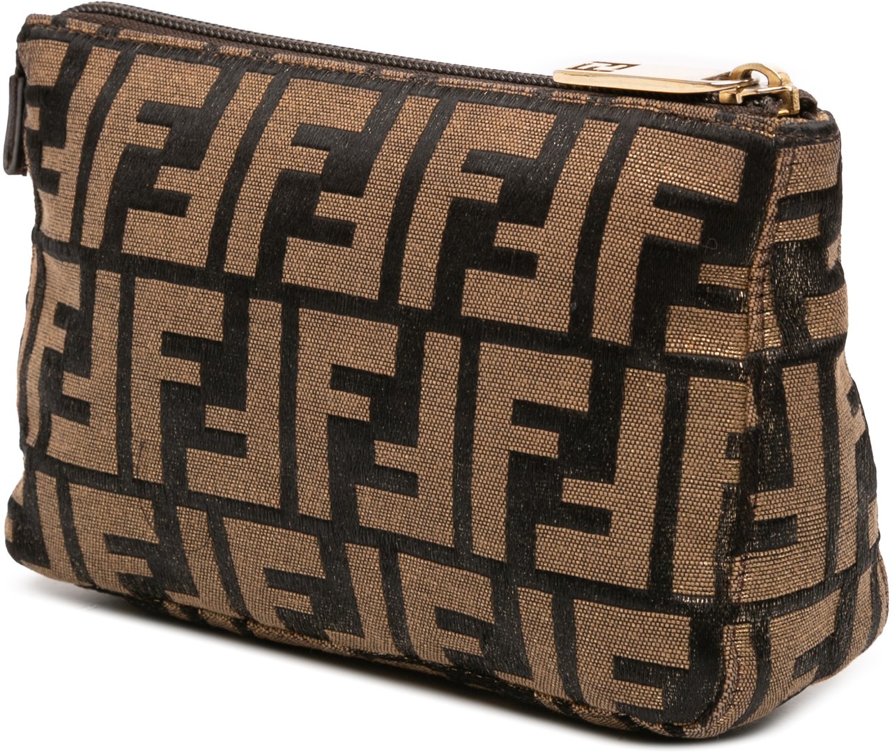 Fendi Zucca Canvas Clutch Bruin