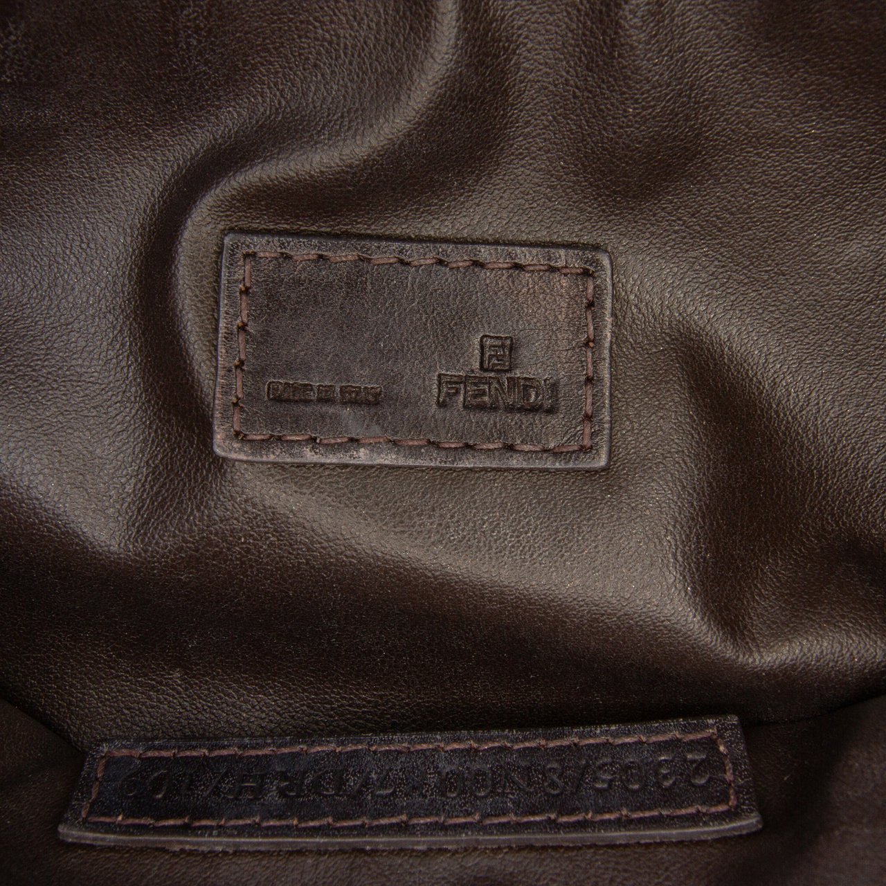 Fendi Zucca Canvas Clutch Bruin