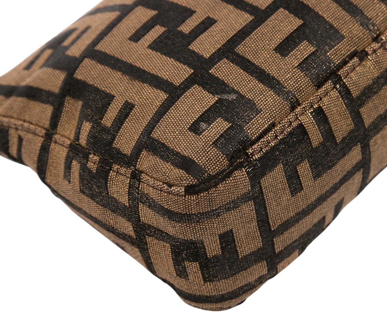 Fendi Zucca Canvas Clutch Bruin