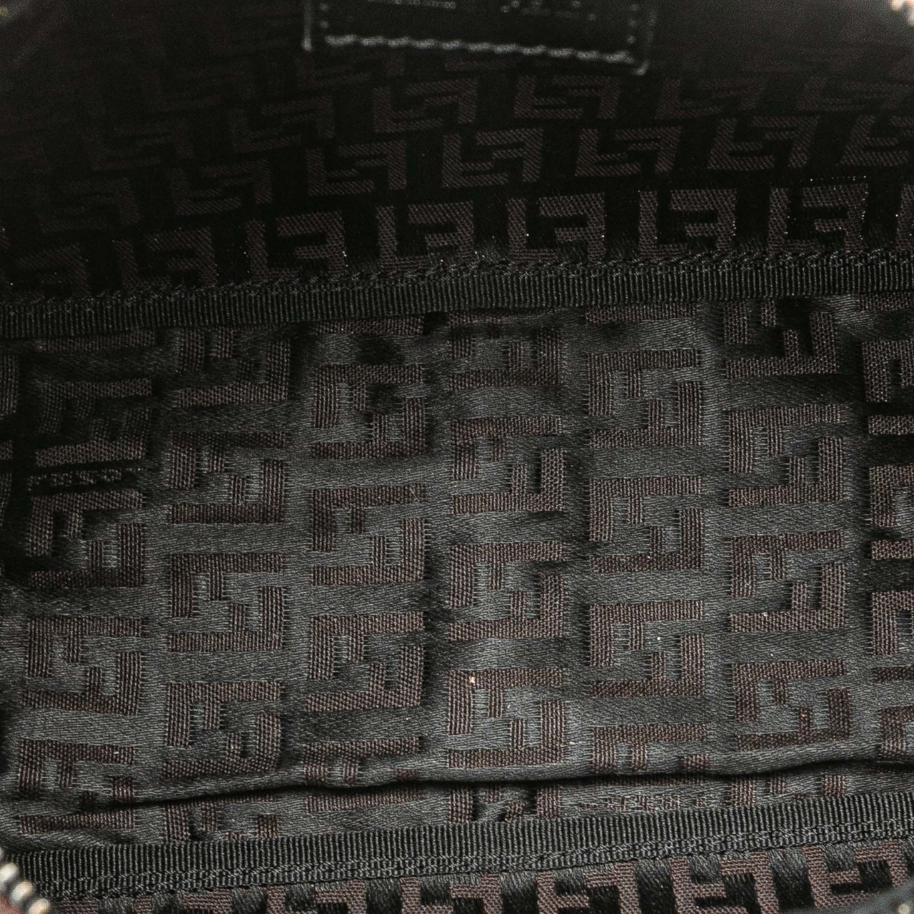 Fendi Zucchino Canvas Handbag Bruin