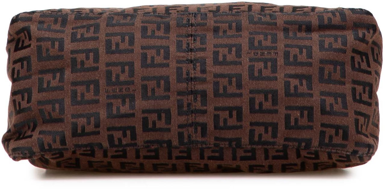 Fendi Zucchino Canvas Handbag Bruin
