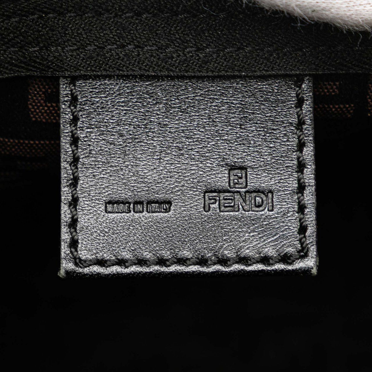 Fendi Zucchino Canvas Handbag Bruin