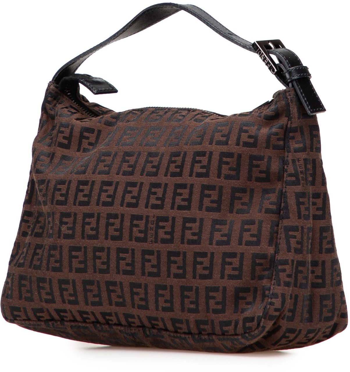 Fendi Zucchino Canvas Handbag Bruin