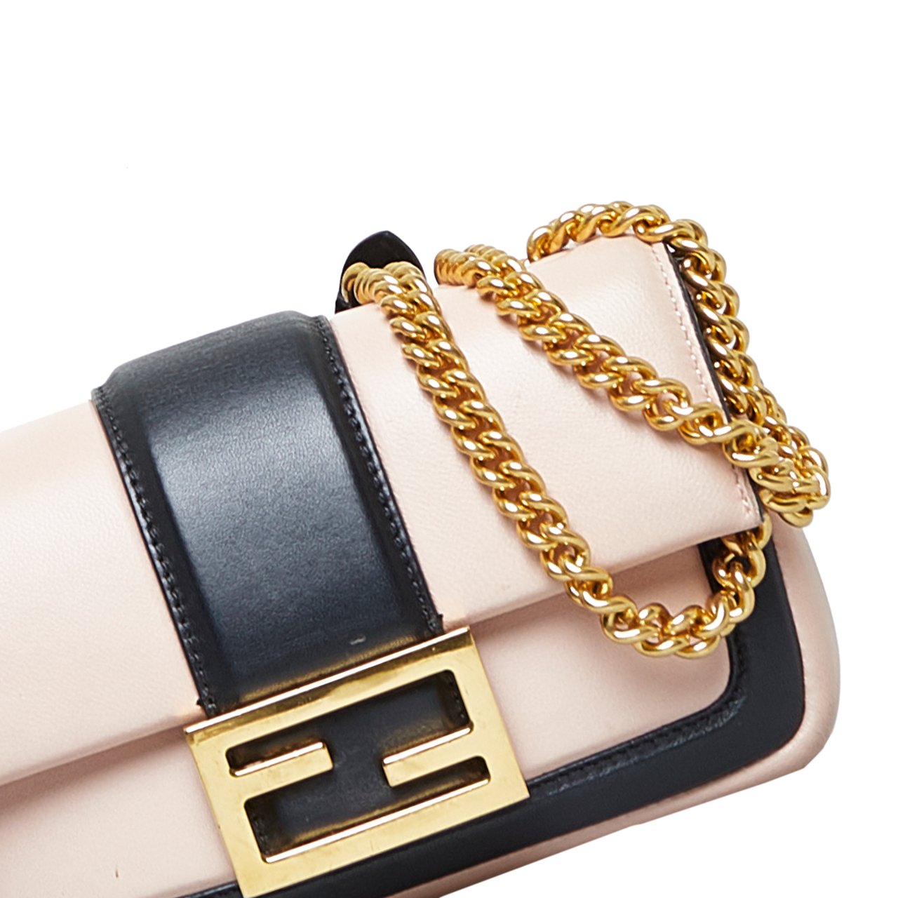 Fendi Mini Baguette Chain Roze
