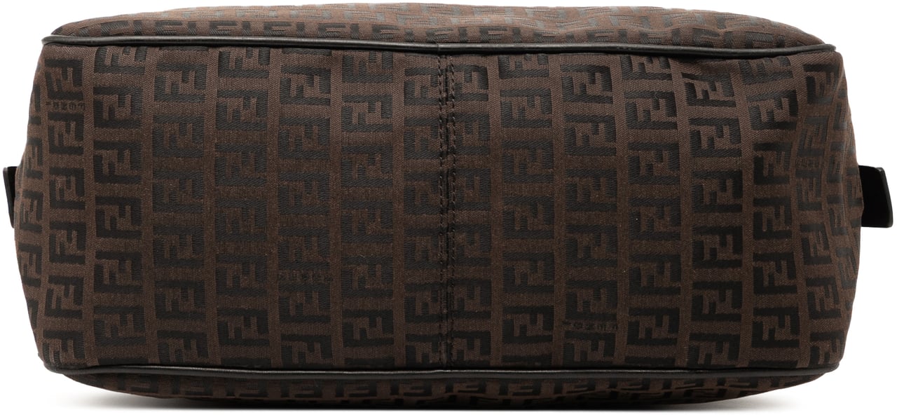 Fendi Zucchino Canvas Handbag Bruin