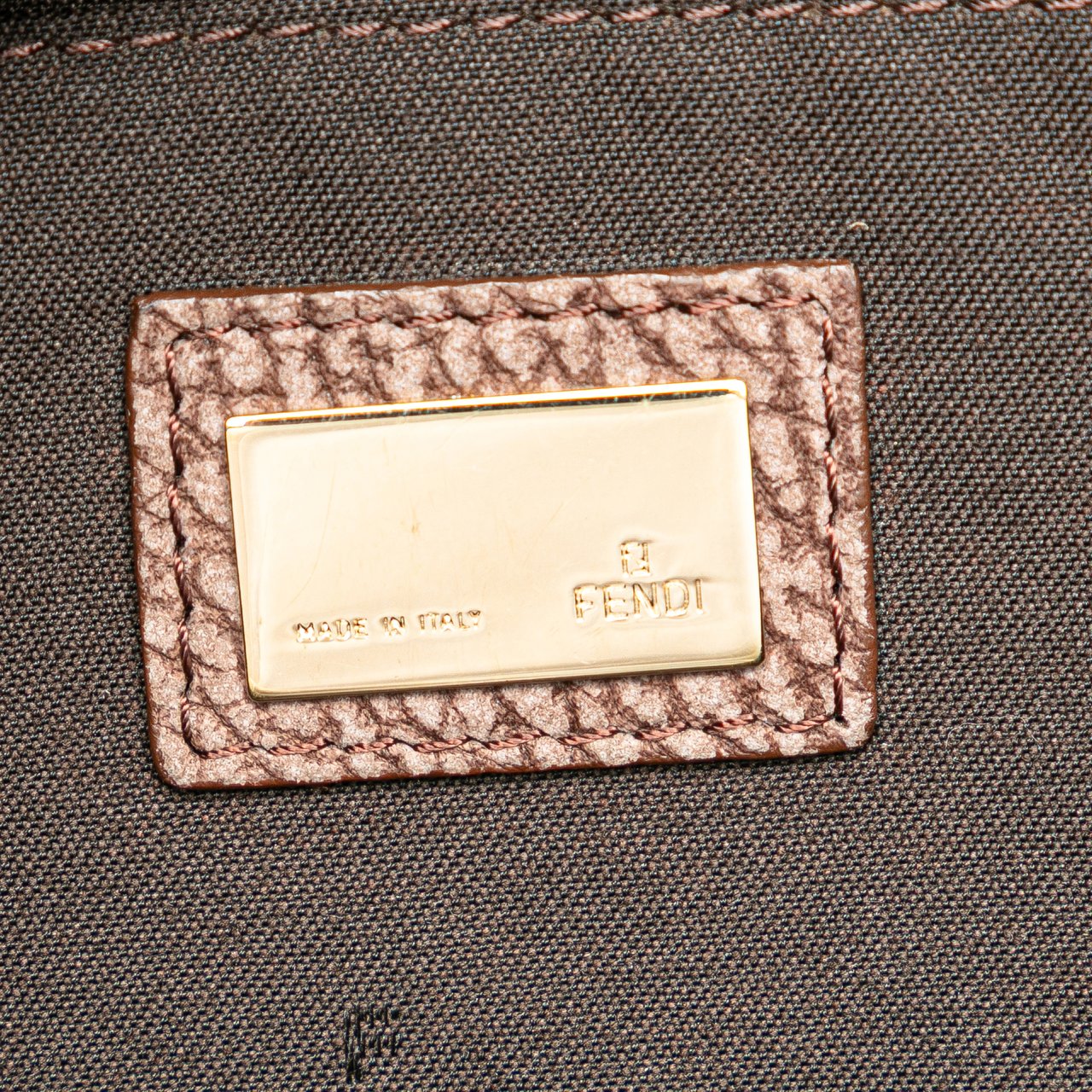 Fendi Zucchino Canvas Sweety Crossbody Bruin
