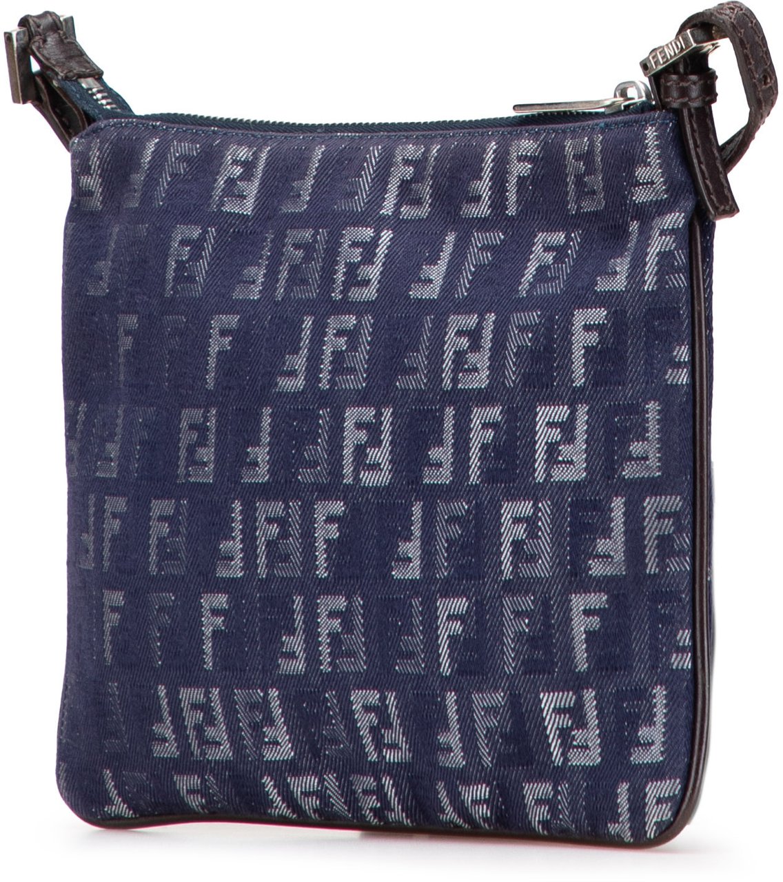 Fendi Zucchino Denim Crossbody Blauw