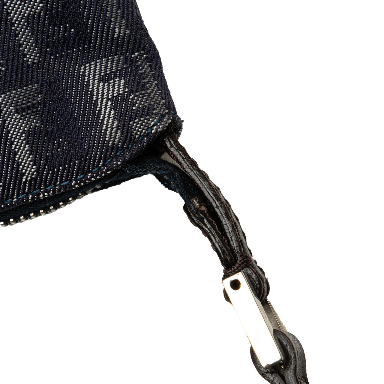 Fendi Zucchino Denim Crossbody Blauw