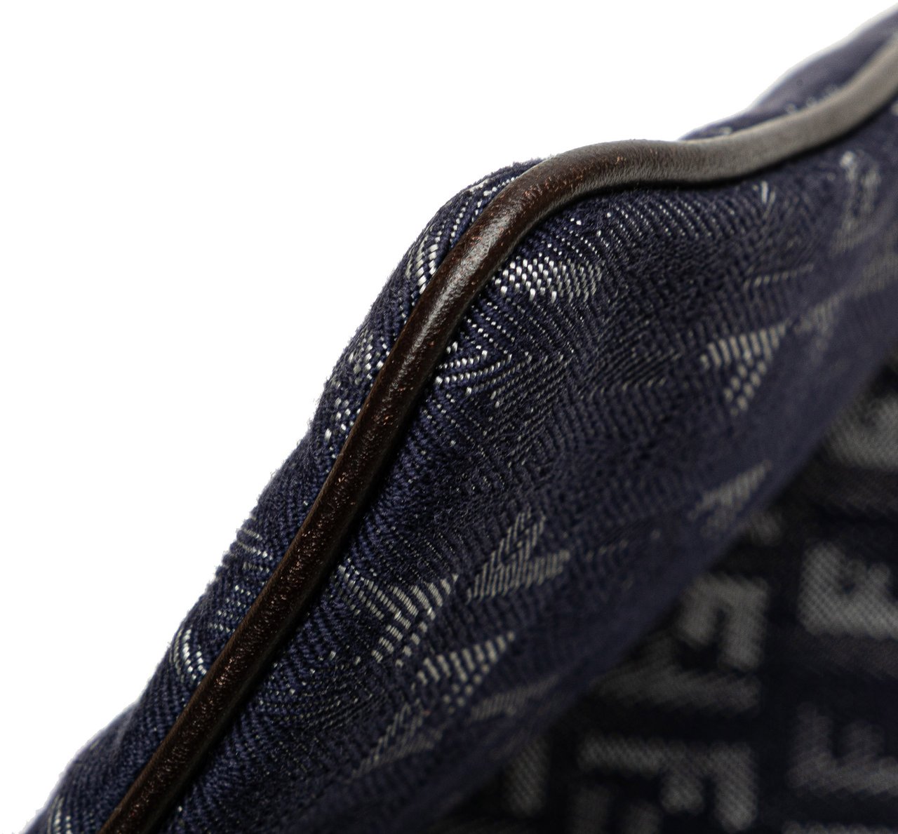 Fendi Zucchino Denim Crossbody Blauw
