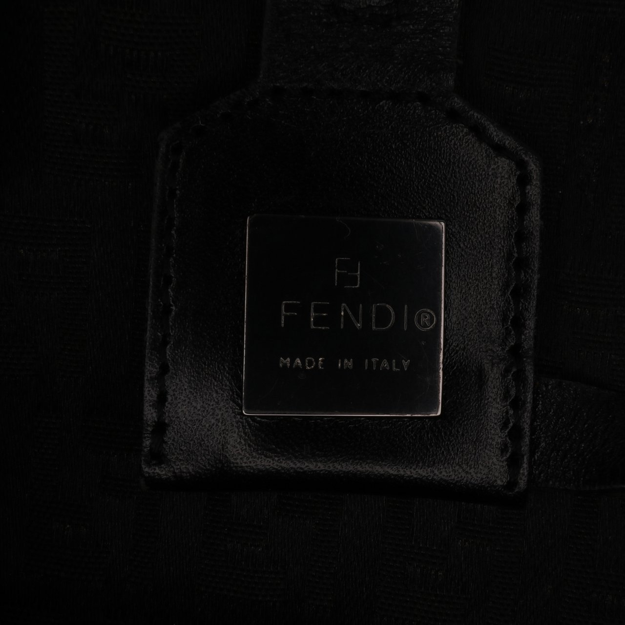 Fendi Zucchino Canvas Tote Zwart
