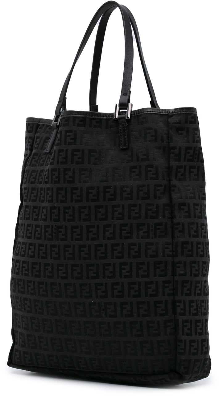 Fendi Zucchino Canvas Tote Zwart